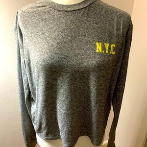 Justify NY City gray tee, L/S, size M